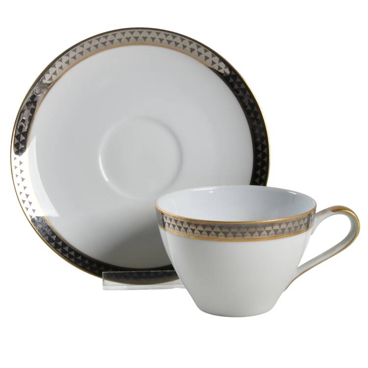 Athenia Flat Cup & Saucer Set