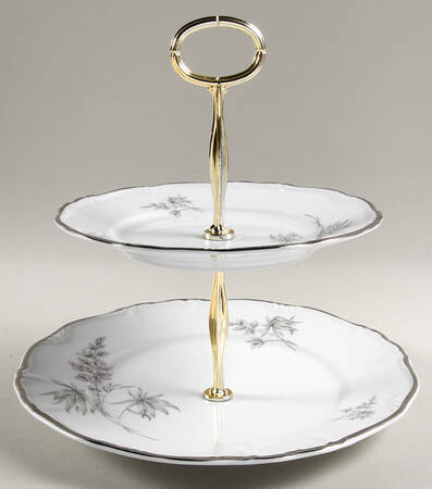 Cotillion 6 5/8"-10"  2 Tiered Serving Tray (Dp, Sp) HC