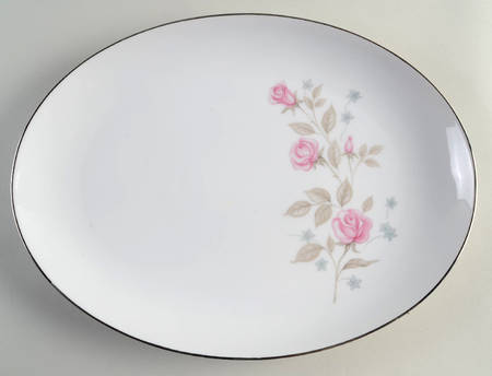 Dawn Rose (Japan) 14" Oval Serving Platter