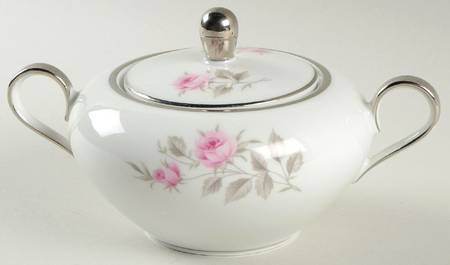 Dawn Rose (Bavaria, Germany) Sugar Bowl & Lid
