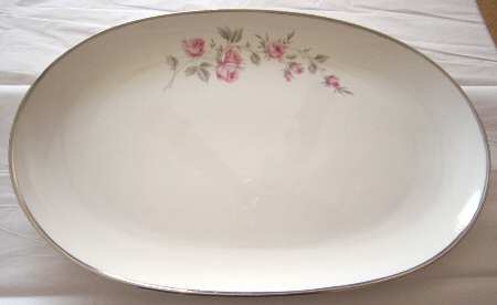 Dawn Rose (Bavaria, Germany) 14" Oval Serving Platter