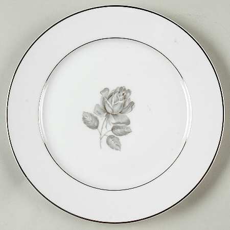 Ebony Rose Salad Plate