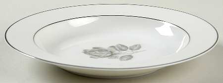 Ebony Rose Rim Soup Bowl