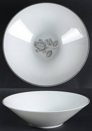 Ebony Rose 9" Round Vegetable Bowl