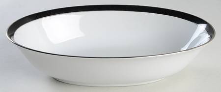 Midnight Halo 10" Oval Vegetable Bowl