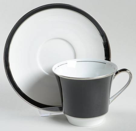 Moon Glo Flat Cup & Saucer Set