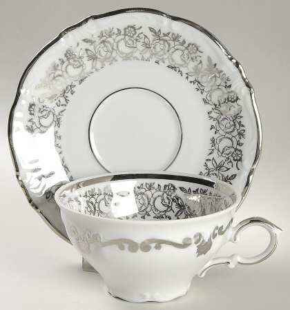 Tuxedo Flat Cup & Saucer Set