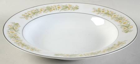 Wild Flowers Rim Soup Bowl