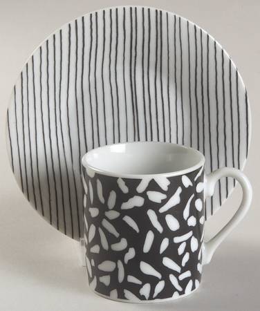 Domino Flat Demitasse Cup & Saucer Set