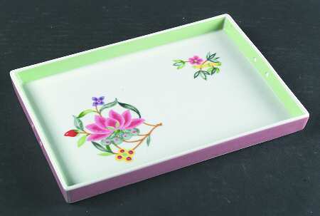 Laurelwood Rectangle Tray, No Reed Handle