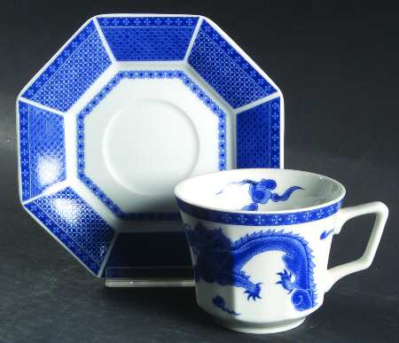 Ming Flat Cup & Saucer Set by Toscany
