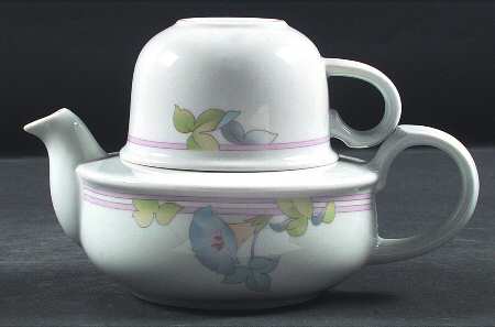 Morning Glory Individual Teapot & Lid with Cup