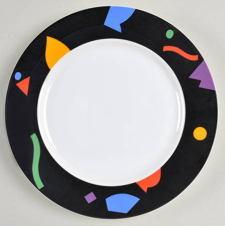 Trylon (Black Rim) Salad Plate