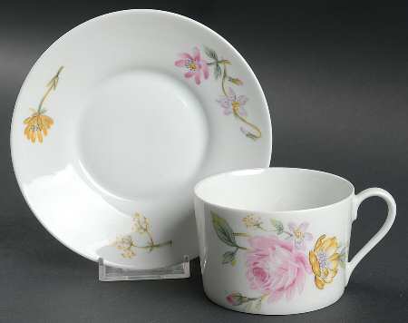 Vieux Limoges Flat Cup & Saucer Set