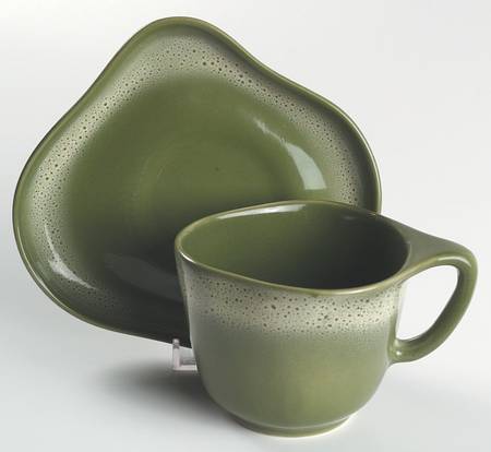 Frosty Pine Flat Cup & Saucer Set