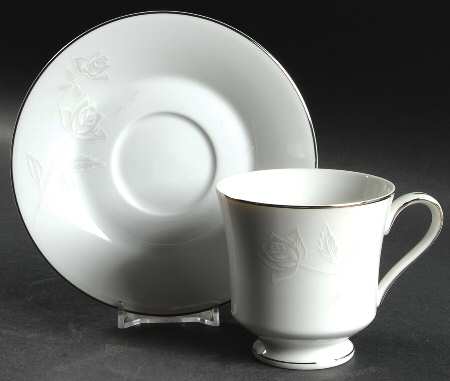 Eternal Rose Footed Cup & Saucer Set