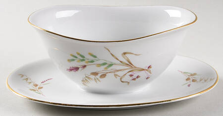 Harvest Bouquet Gravy Boat with Attached Underplate