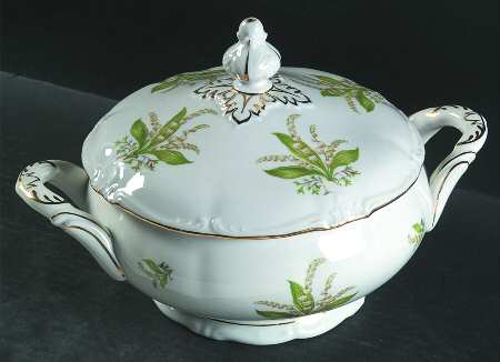 Lily of The Valley Round Covered Vegetable
