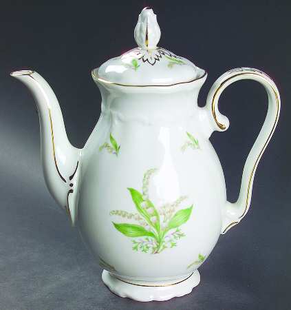 Lily of The Valley Small Coffee Pot & Lid