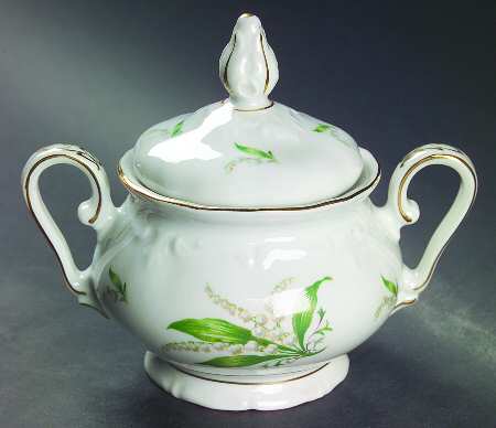 Lily of The Valley Sugar Bowl & Lid