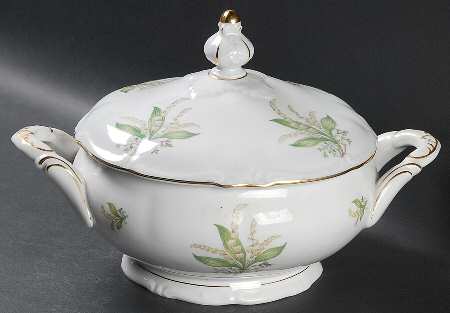 Lily of The Valley Round Covered Vegetable