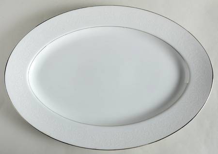 White Lace 16" Oval Serving Platter
