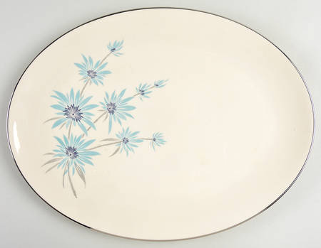 Blue Lark 14" Oval Serving Platter