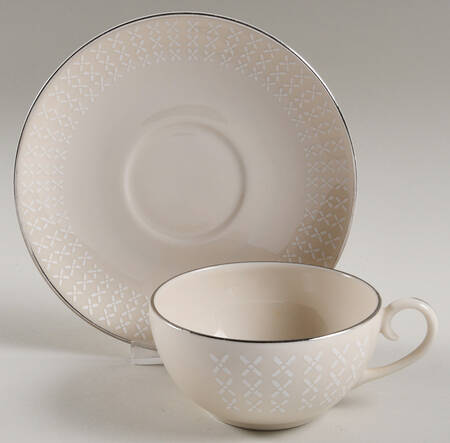 Candlewick Flat Cup & Saucer Set by Triomphe