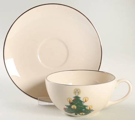 TRI3 Platinum Flat Cup & Saucer Set
