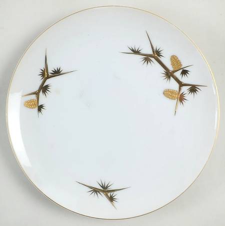 Golden Pine Bread & Butter Plate
