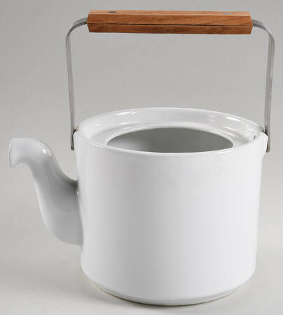 Bauhaus White Teapot No Removable Top Handle & No Lid