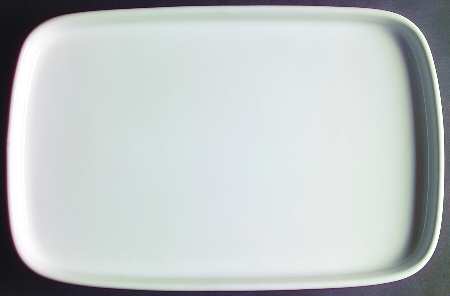 Bauhaus White 12" Oval Serving Platter