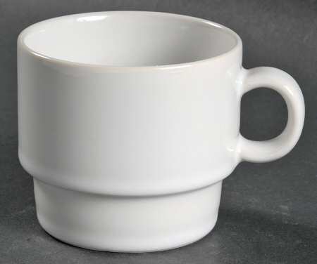 Bauhaus White Flat Cup