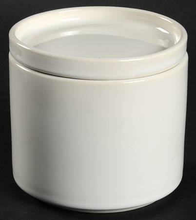 Bauhaus White Sugar Bowl & Lid