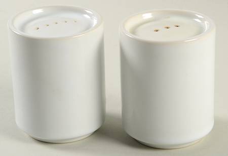 Bauhaus White Salt & Pepper Set