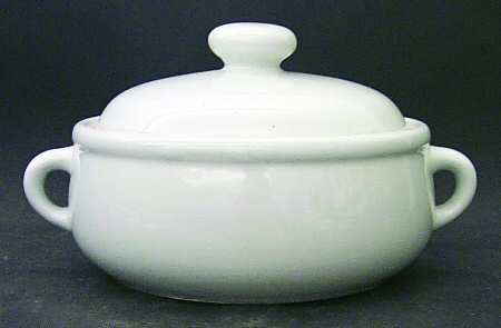 Galaxy Milkstone White 2 Qt Round Covered Casserole