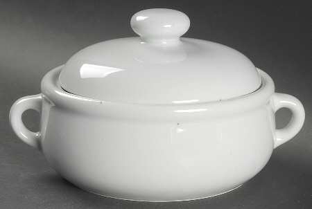 Galaxy Milkstone White 1 Qt Round Covered Casserole