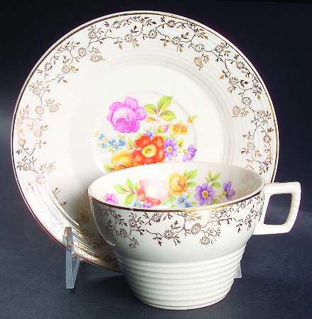 Meissen Rose (Filigree 1TS2561) Flat Cup & Saucer Set