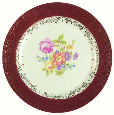 Meissen Rose Red Salad Plate