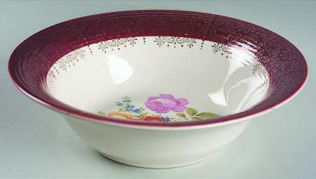 Meissen Rose Red 8" Round Vegetable Bowl