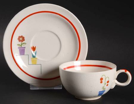 Posey Shop Flat Cup & Saucer Set