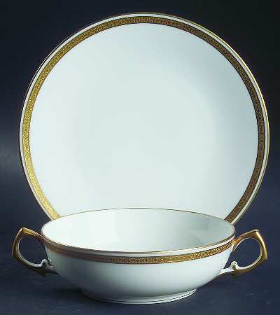 9198 Flat Cream Soup Bowl & Saucer Set by Tressemanes & Vogt