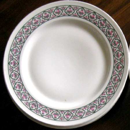 Old Chinese Hand Painted Roses Dinner Plate