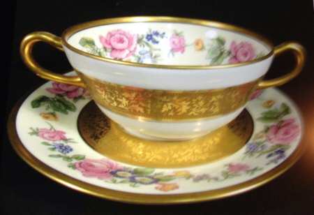 TRV50 Footed Cream Soup Bowl & Saucer Set