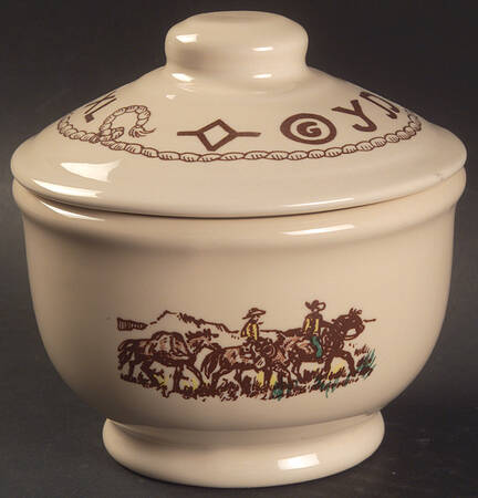Westward Ho Sugar Bowl & Lid