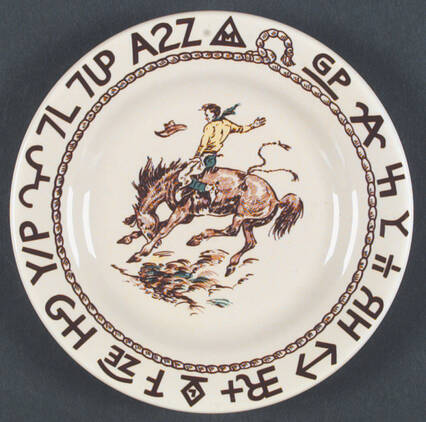 Westward Ho Salad/Dessert Plate