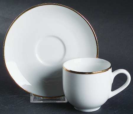 Halo (Made in Bangladesh) Flat Demitasse Cup & Saucer Set