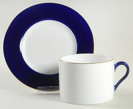 Halo Cobalt Flat Cup & Saucer Set