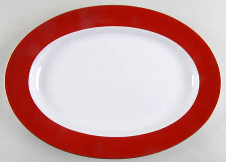 Halo Red 13" Oval Serving Platter