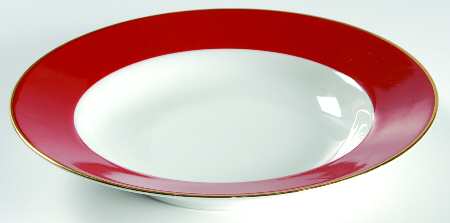 Halo Red Large Rim Soup Bowl